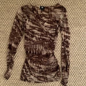 W by Worth Marbled Mesh Shirt